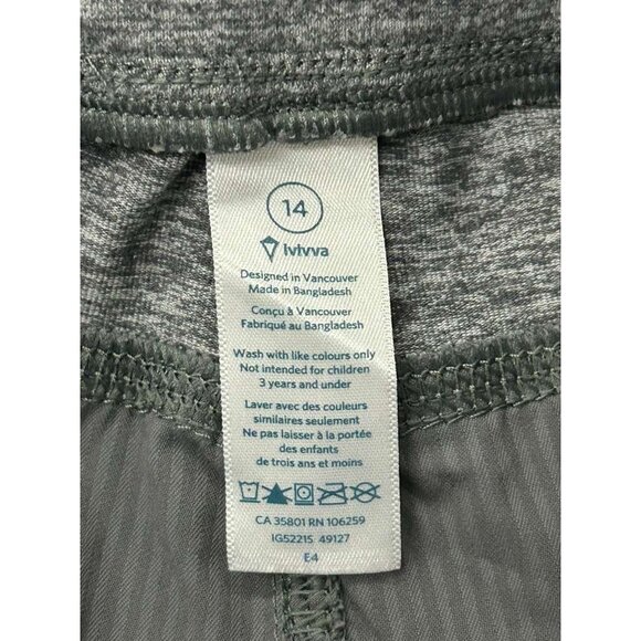 Ivivva Girls Size 14 Drawstring Athletic Pants Gray With Pockets - Picture 3 of 14